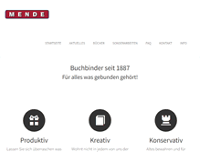 Tablet Screenshot of buchbinderei-mende.com